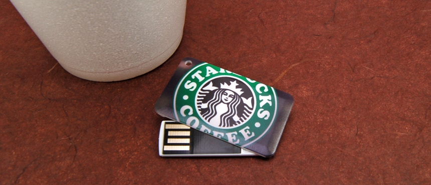 Wallet Card Mini Spin | CustomUSB Business Card Flash Drive