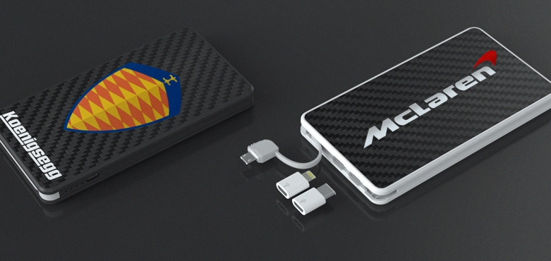 PowerTile Carbon Fiber | CustomUSB Mobile Charger 0