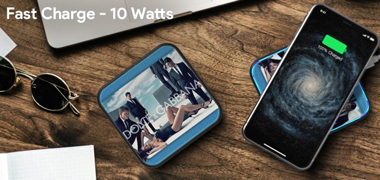 PowerSquare Glass | CustomUSB Wireless Charger 0