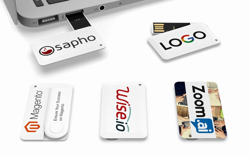 Wallet Card Mini Spin | CustomUSB Business Card Flash Drive