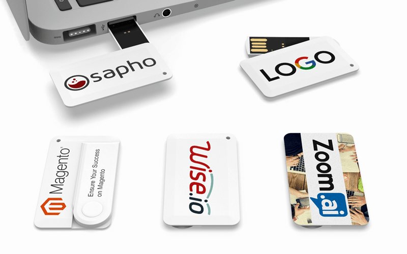 Wallet Card Mini Spin | CustomUSB Business Card Flash Drive