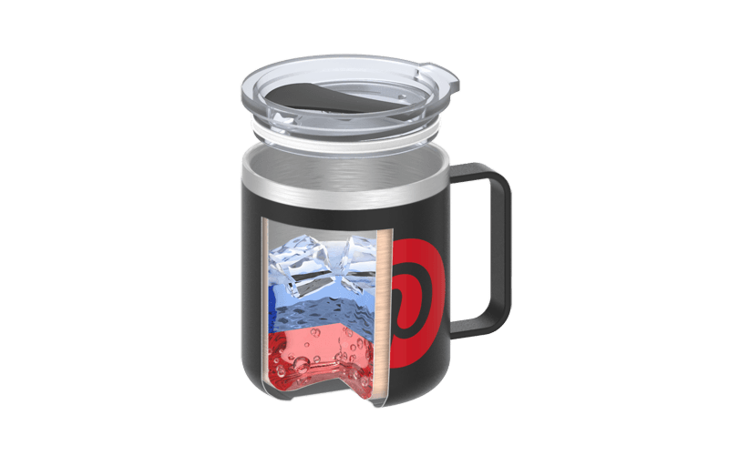 Camper Thermal Stainless Steel Custom Mug | Exploded Diagram