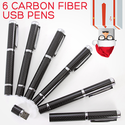 12 Days USB Xmas Carbon Fiber Pen USB Drive